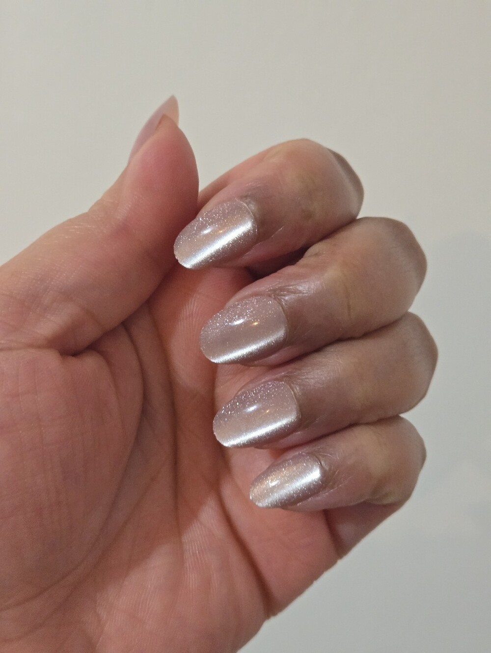 Pearlescent Glitter Almond Press-On Nails